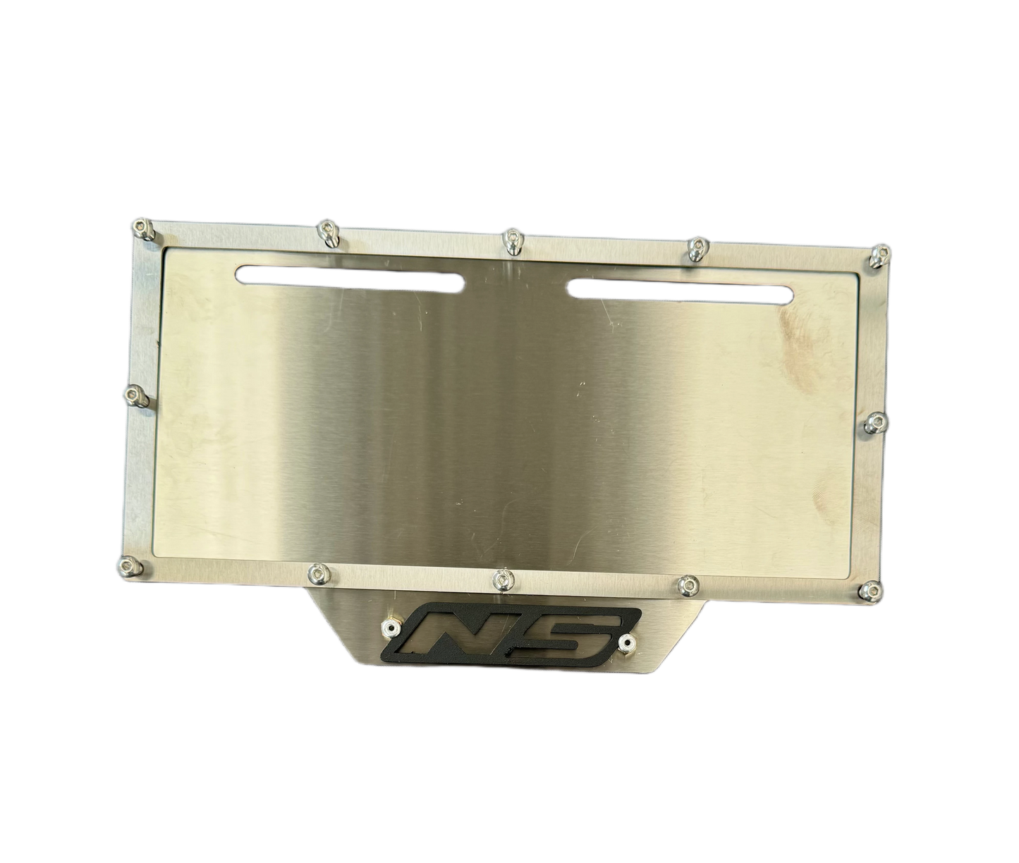 PORTA PLACA  BAJAJ PULSAR NS LETRA NEGRA