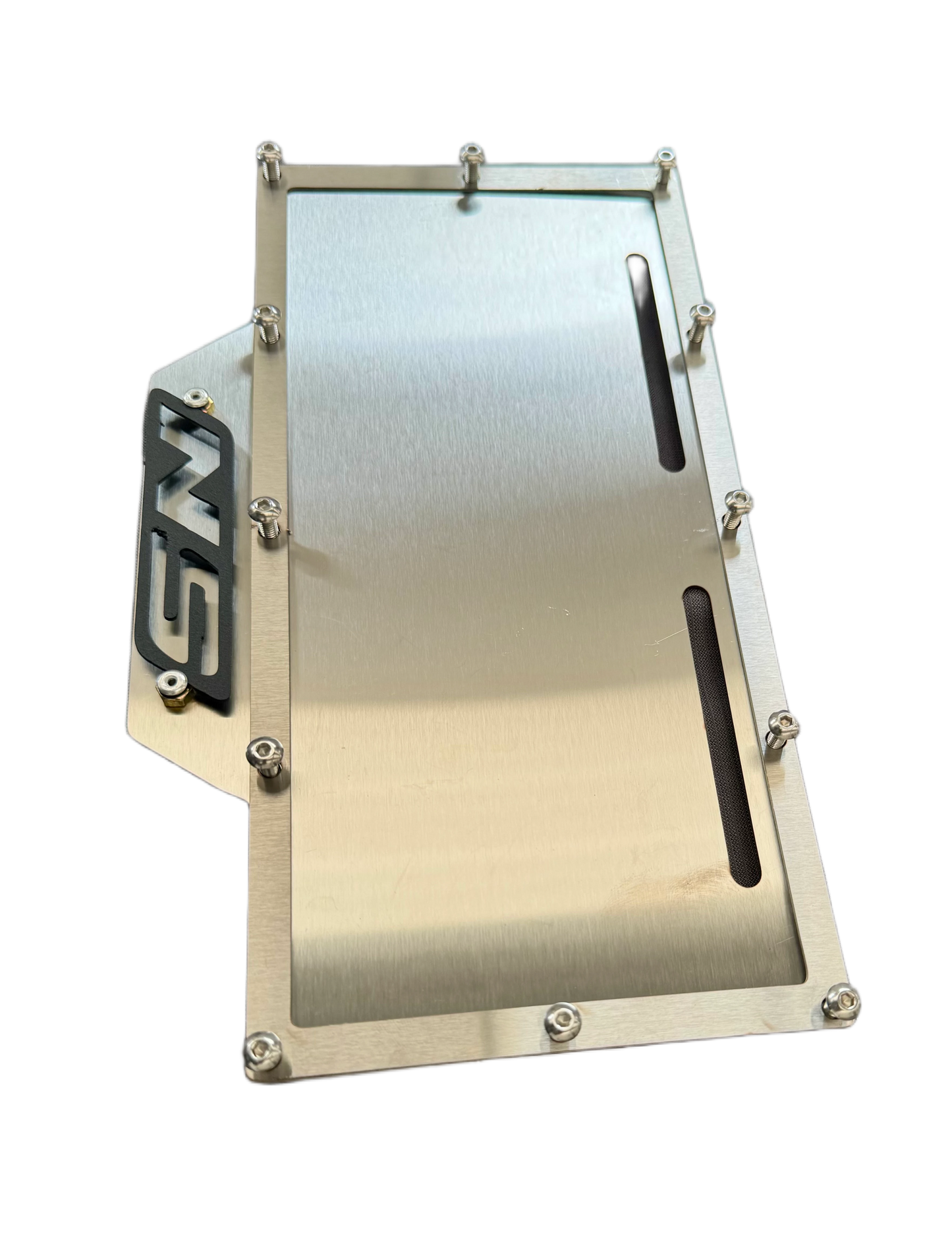 PORTA PLACA  BAJAJ PULSAR NS LETRA NEGRA