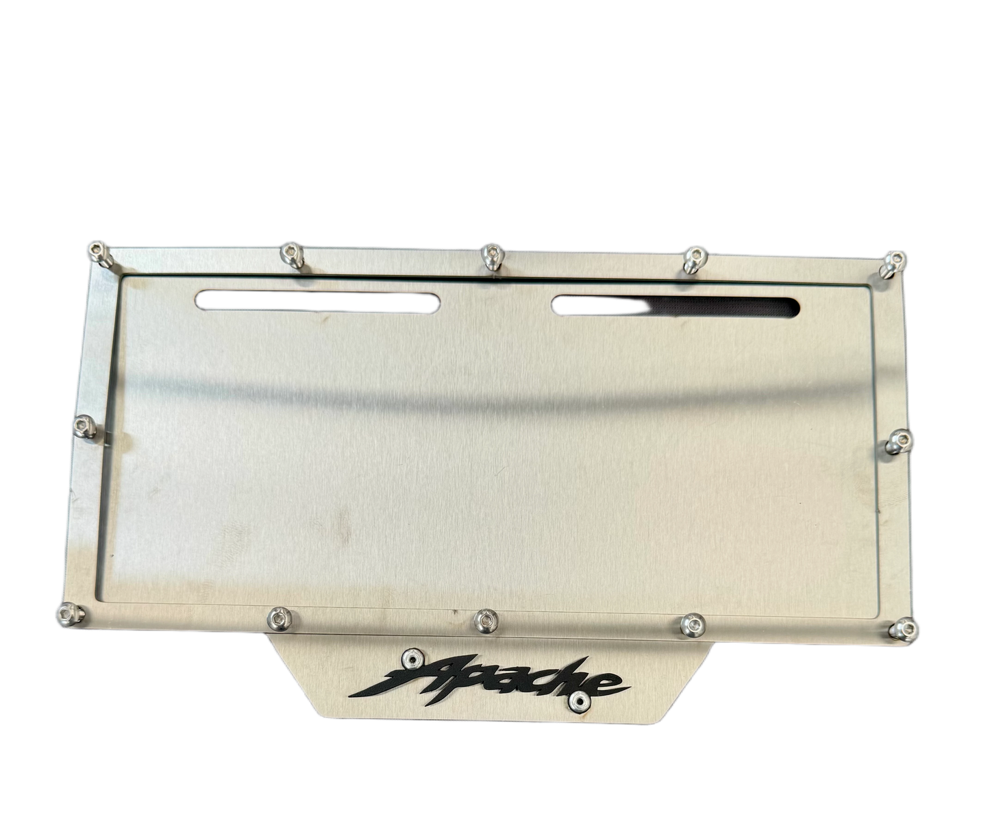 PORTA PLACA  TVS APACHE LETRA NEGRA