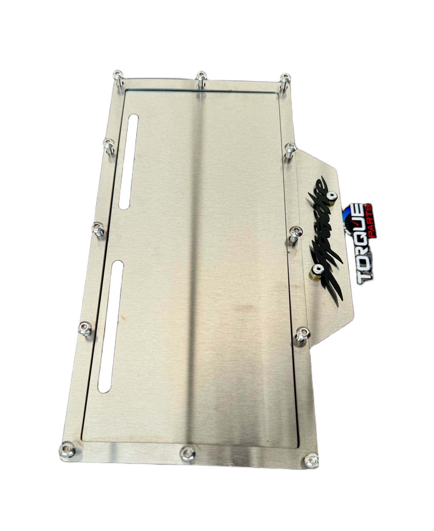 PORTA PLACA  TVS APACHE LETRA NEGRA