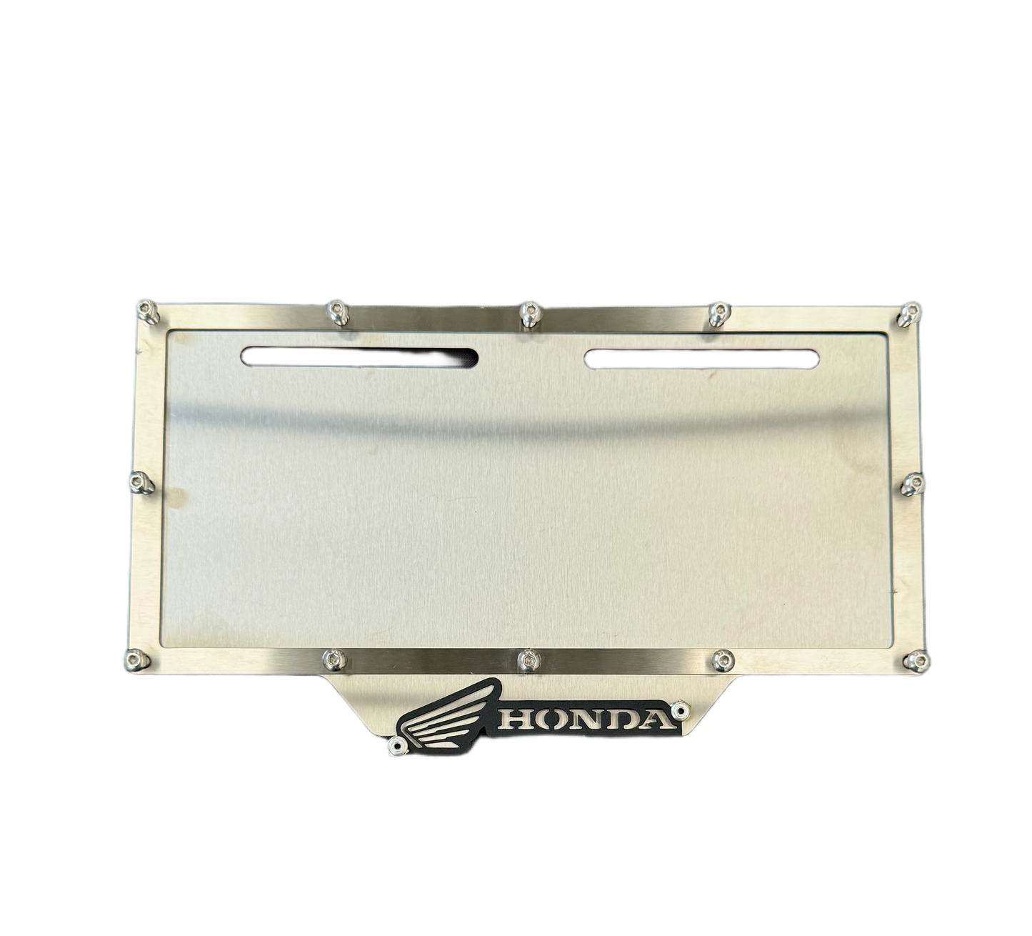 PORTA PLACA  HONDA LETRA NEGRA