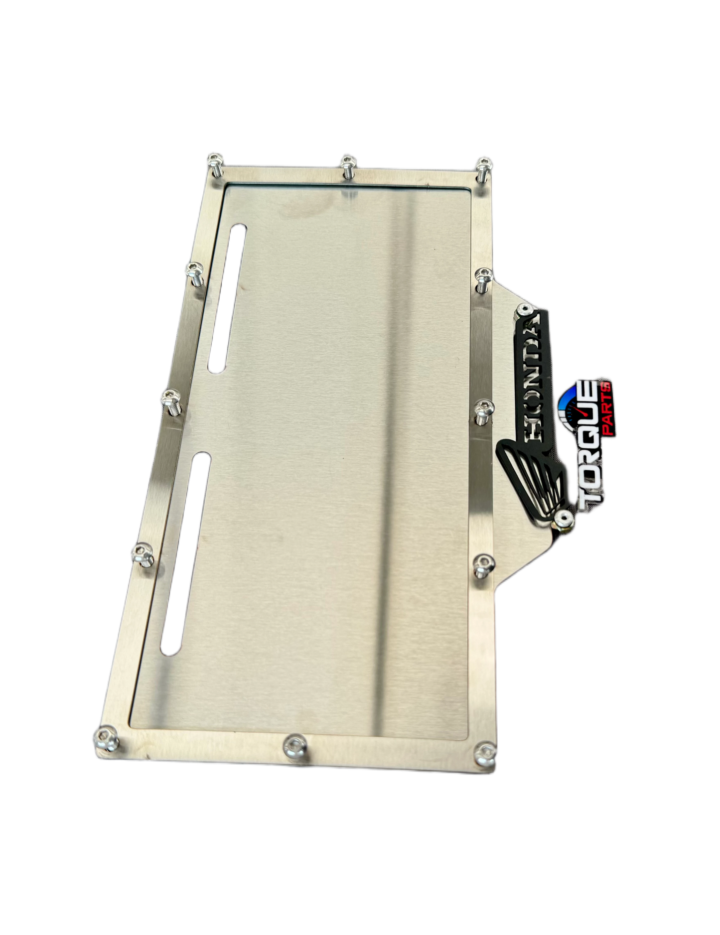 PORTA PLACA  HONDA LETRA NEGRA