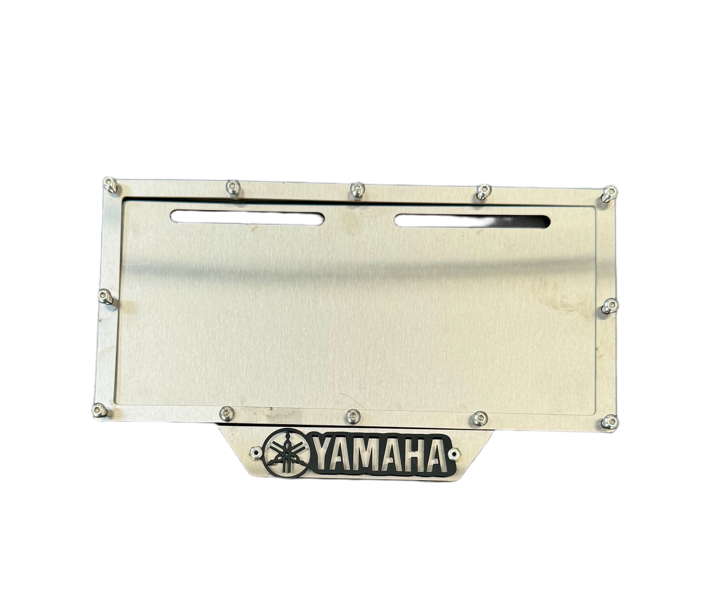PORTA PLACA  YAMAHA LETRA NEGRA