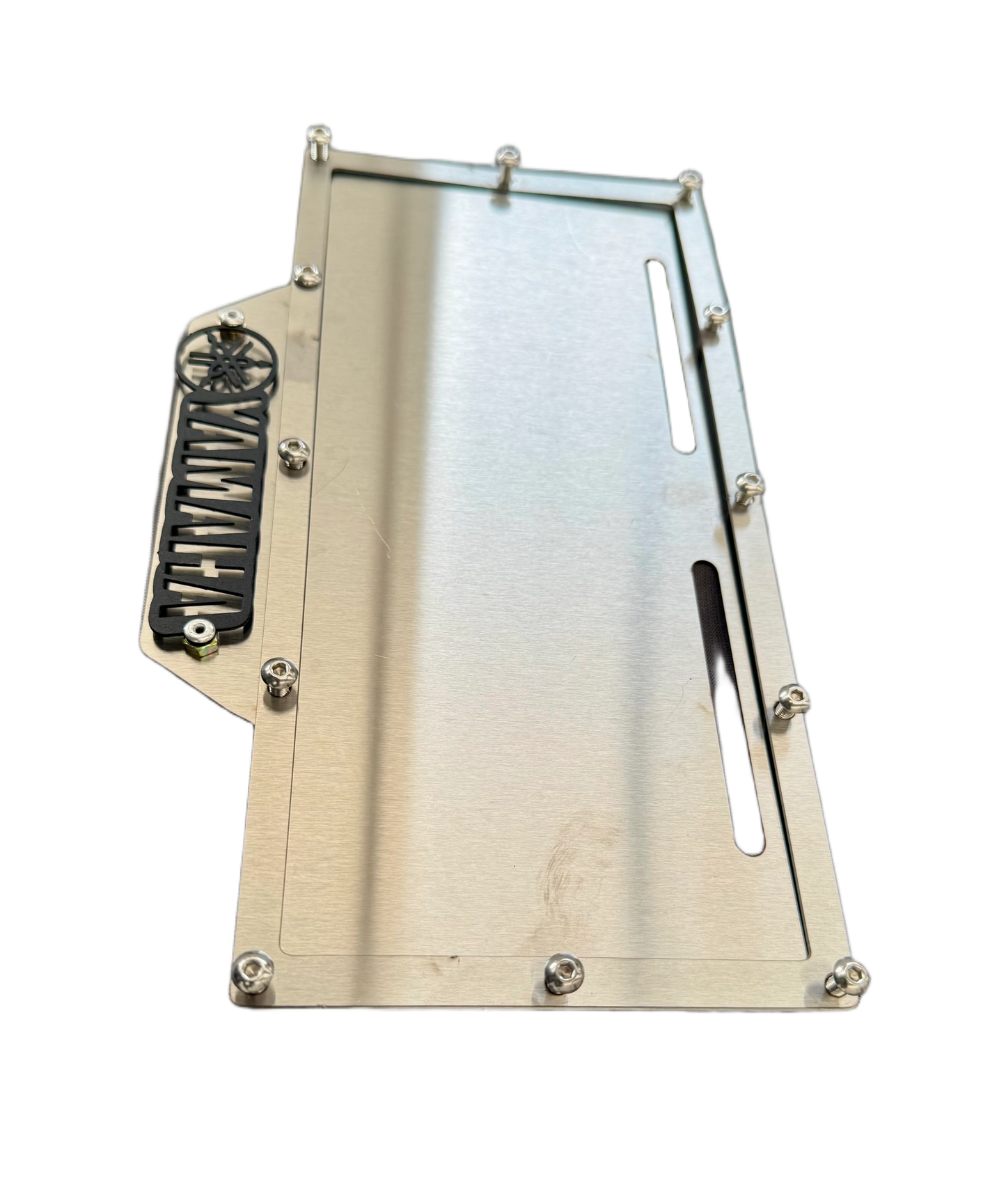 PORTA PLACA  YAMAHA LETRA NEGRA